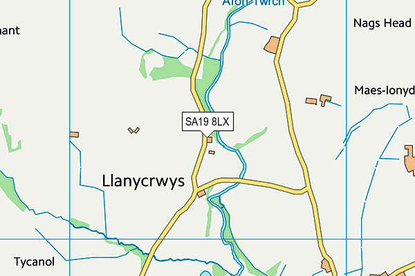 SA19 8LX map - OS VectorMap District (Ordnance Survey)