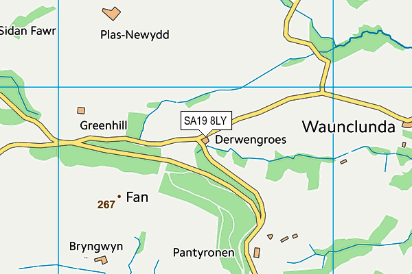 SA19 8LY map - OS VectorMap District (Ordnance Survey)