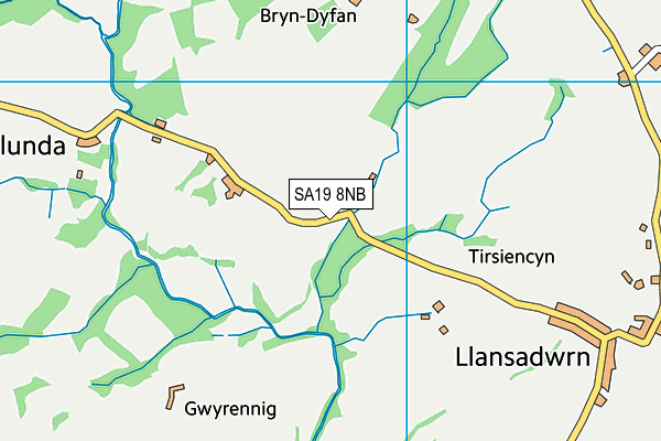 SA19 8NB map - OS VectorMap District (Ordnance Survey)