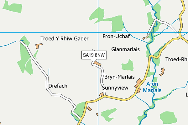 SA19 8NW map - OS VectorMap District (Ordnance Survey)