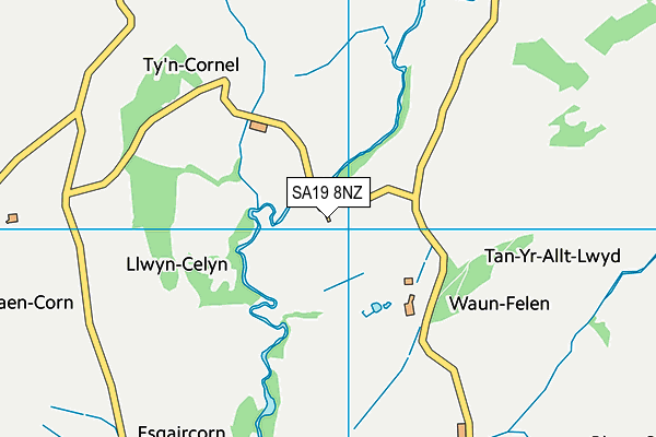 SA19 8NZ map - OS VectorMap District (Ordnance Survey)
