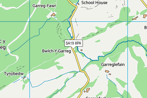 SA19 8PA map - OS VectorMap District (Ordnance Survey)