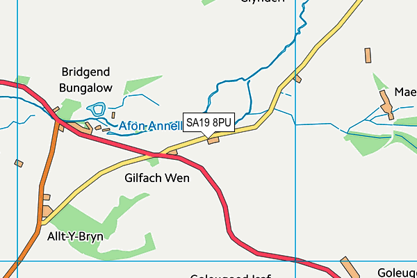 SA19 8PU map - OS VectorMap District (Ordnance Survey)