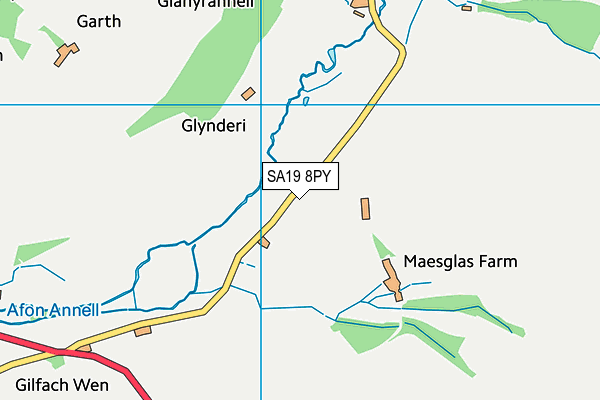 SA19 8PY map - OS VectorMap District (Ordnance Survey)