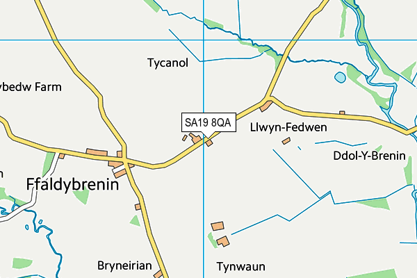 SA19 8QA map - OS VectorMap District (Ordnance Survey)