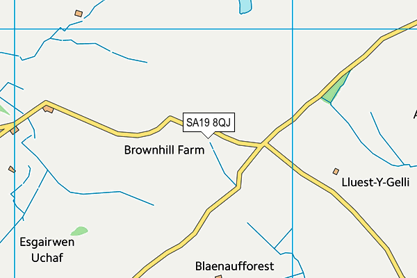 SA19 8QJ map - OS VectorMap District (Ordnance Survey)