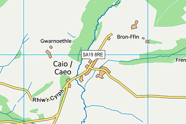 SA19 8RE map - OS VectorMap District (Ordnance Survey)