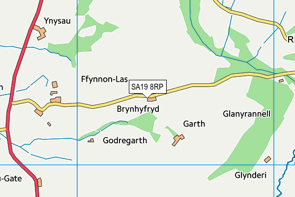 SA19 8RP map - OS VectorMap District (Ordnance Survey)