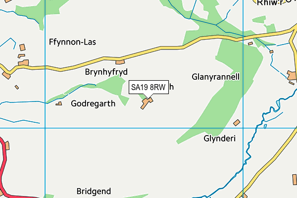 SA19 8RW map - OS VectorMap District (Ordnance Survey)