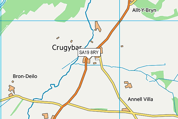 SA19 8RY map - OS VectorMap District (Ordnance Survey)