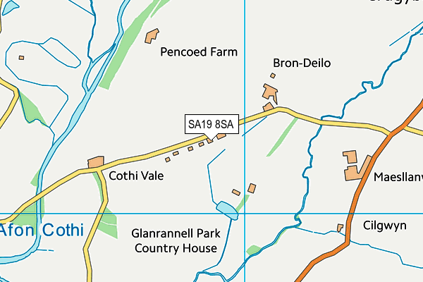 SA19 8SA map - OS VectorMap District (Ordnance Survey)