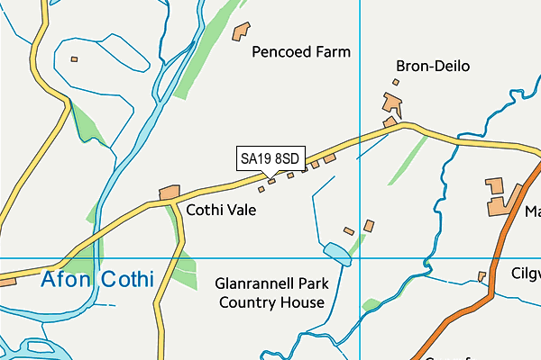 SA19 8SD map - OS VectorMap District (Ordnance Survey)