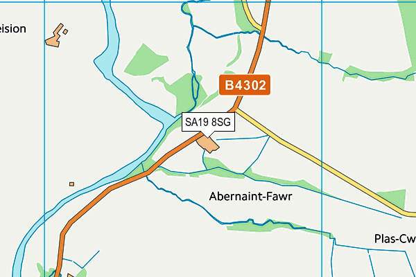 SA19 8SG map - OS VectorMap District (Ordnance Survey)