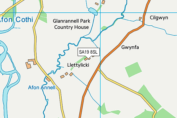 SA19 8SL map - OS VectorMap District (Ordnance Survey)