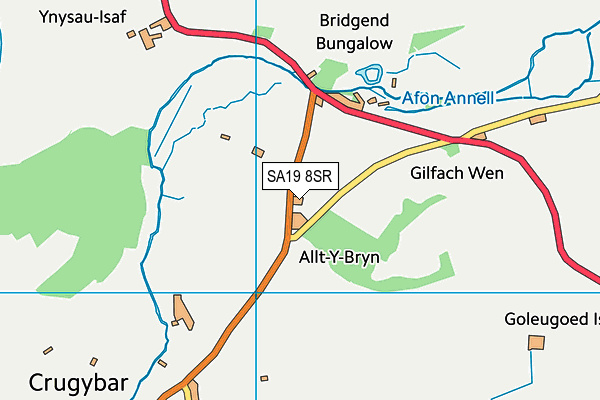 SA19 8SR map - OS VectorMap District (Ordnance Survey)