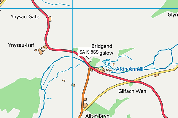 SA19 8SS map - OS VectorMap District (Ordnance Survey)