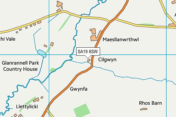 SA19 8SW map - OS VectorMap District (Ordnance Survey)