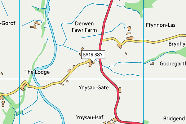 SA19 8SY map - OS VectorMap District (Ordnance Survey)