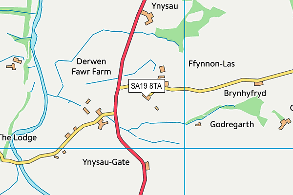 SA19 8TA map - OS VectorMap District (Ordnance Survey)