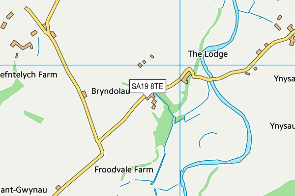 SA19 8TE map - OS VectorMap District (Ordnance Survey)