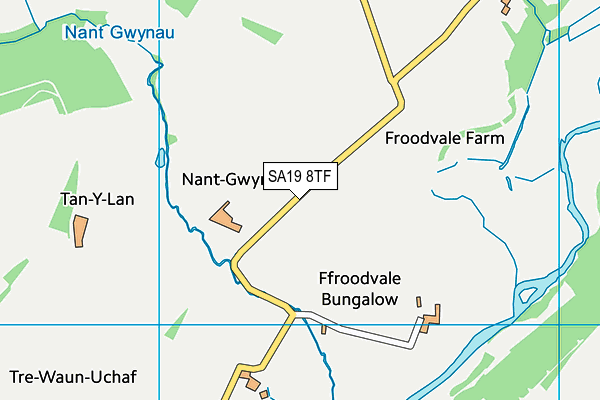 SA19 8TF map - OS VectorMap District (Ordnance Survey)