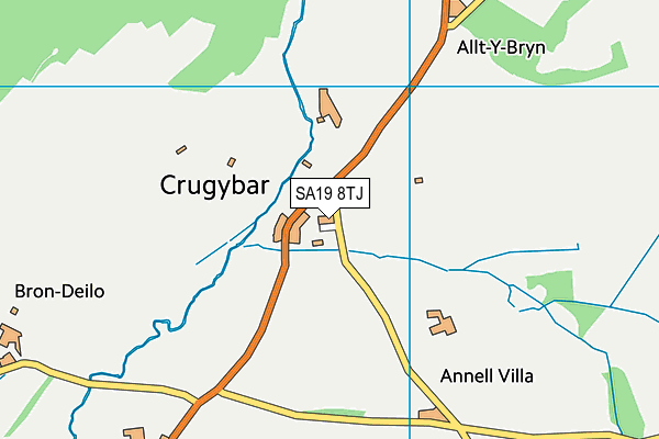 SA19 8TJ map - OS VectorMap District (Ordnance Survey)