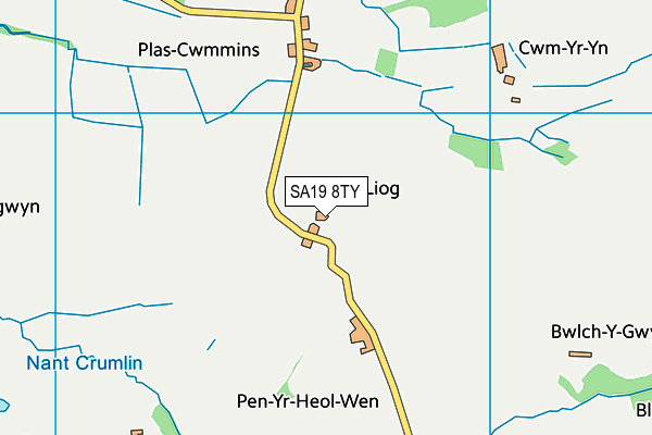 SA19 8TY map - OS VectorMap District (Ordnance Survey)