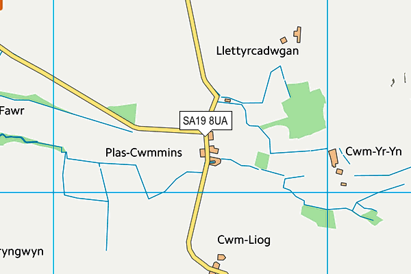 SA19 8UA map - OS VectorMap District (Ordnance Survey)