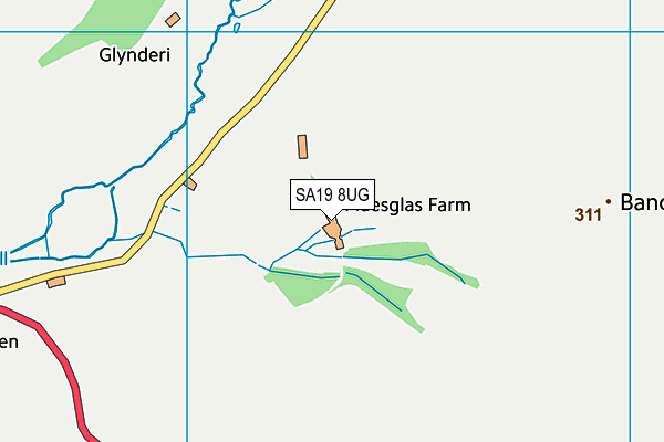 SA19 8UG map - OS VectorMap District (Ordnance Survey)