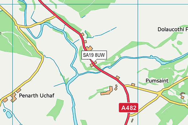 SA19 8UW map - OS VectorMap District (Ordnance Survey)