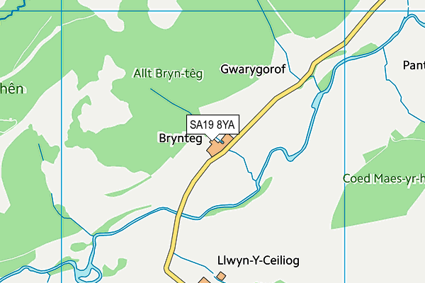 SA19 8YA map - OS VectorMap District (Ordnance Survey)