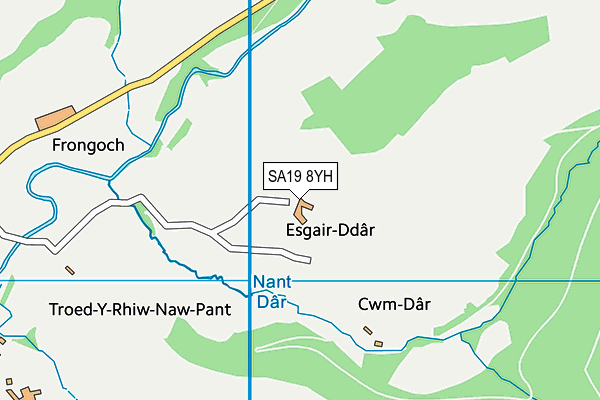 SA19 8YH map - OS VectorMap District (Ordnance Survey)