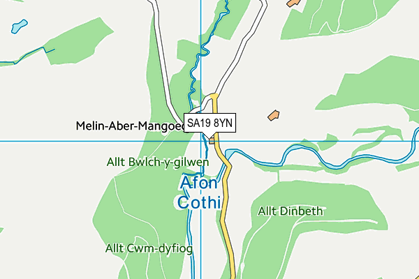 SA19 8YN map - OS VectorMap District (Ordnance Survey)