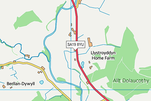 SA19 8YU map - OS VectorMap District (Ordnance Survey)