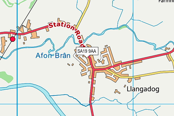 SA19 9AA map - OS VectorMap District (Ordnance Survey)