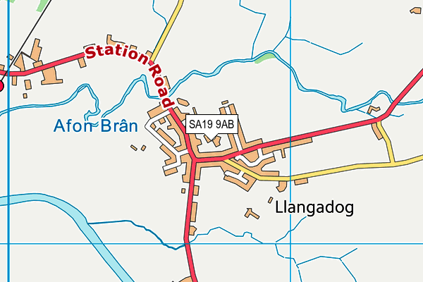 SA19 9AB map - OS VectorMap District (Ordnance Survey)