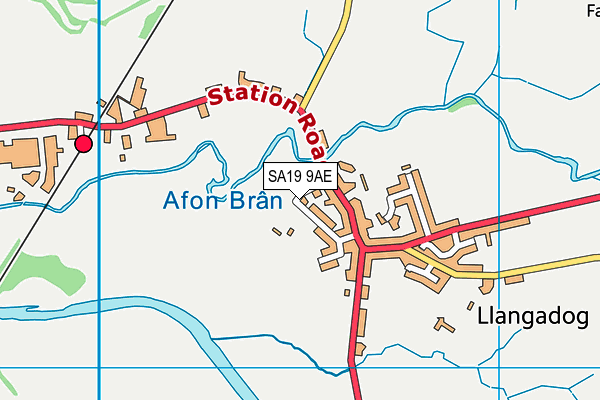 SA19 9AE map - OS VectorMap District (Ordnance Survey)