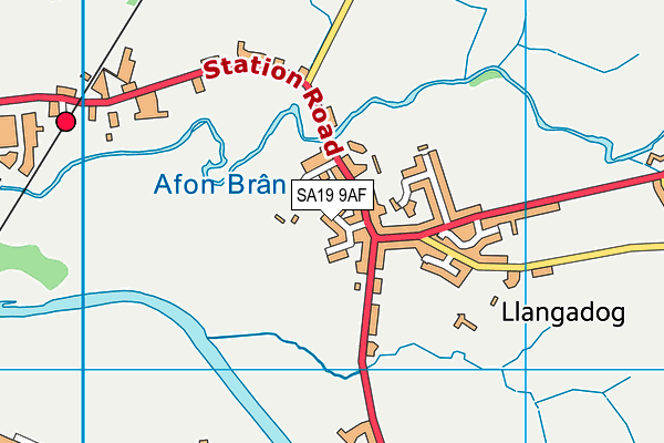 SA19 9AF map - OS VectorMap District (Ordnance Survey)