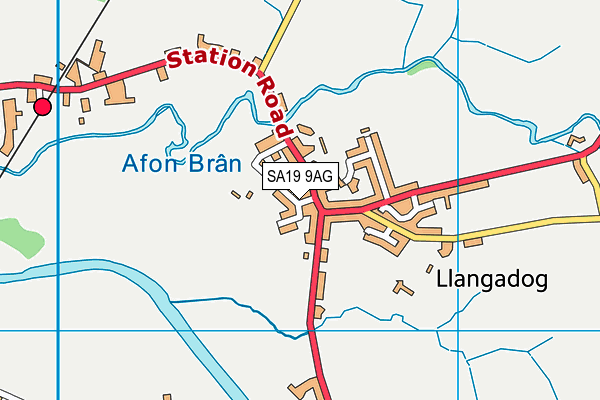 SA19 9AG map - OS VectorMap District (Ordnance Survey)