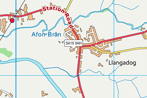 SA19 9AH map - OS VectorMap District (Ordnance Survey)