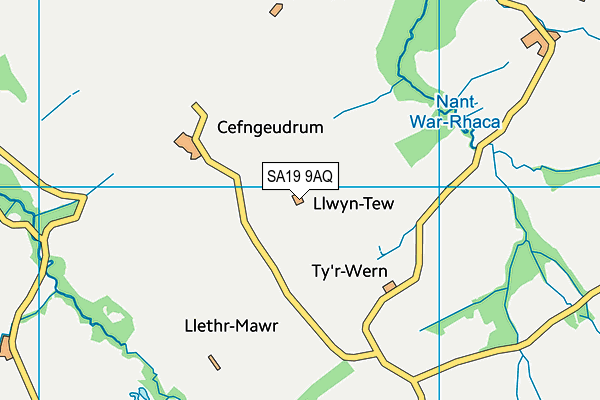 SA19 9AQ map - OS VectorMap District (Ordnance Survey)