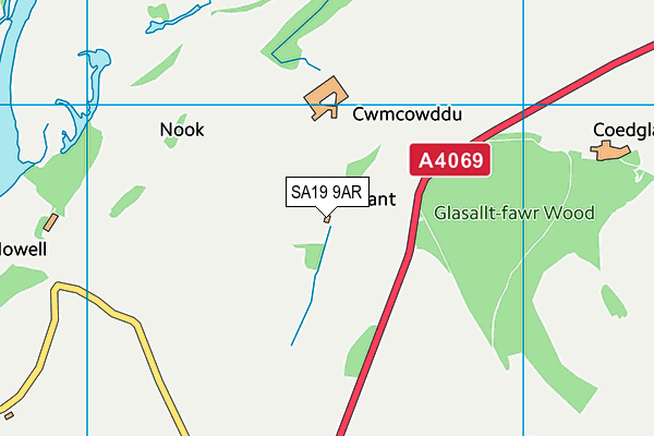 SA19 9AR map - OS VectorMap District (Ordnance Survey)