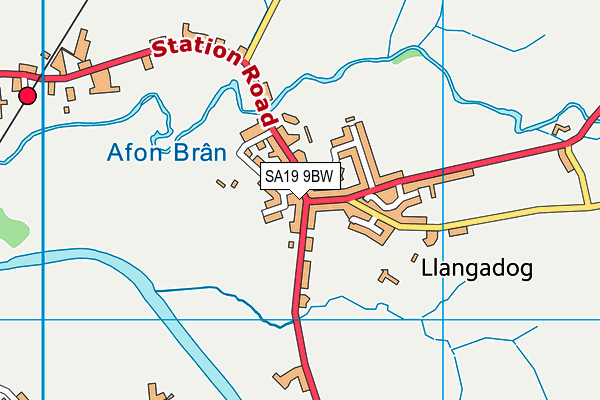 SA19 9BW map - OS VectorMap District (Ordnance Survey)