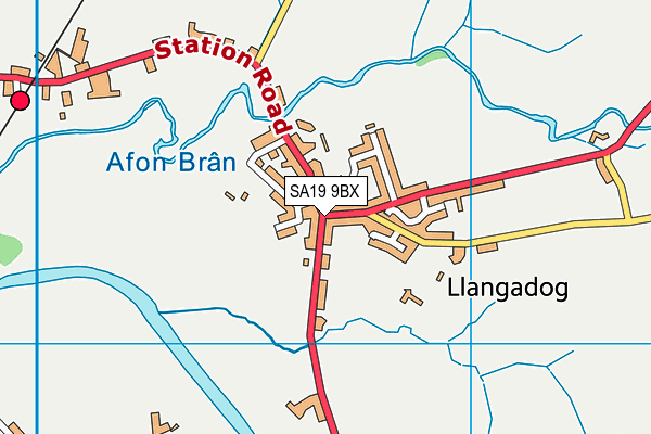 SA19 9BX map - OS VectorMap District (Ordnance Survey)