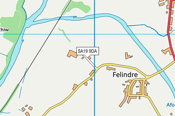 SA19 9DA map - OS VectorMap District (Ordnance Survey)