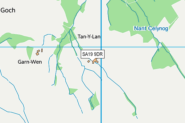 SA19 9DR map - OS VectorMap District (Ordnance Survey)
