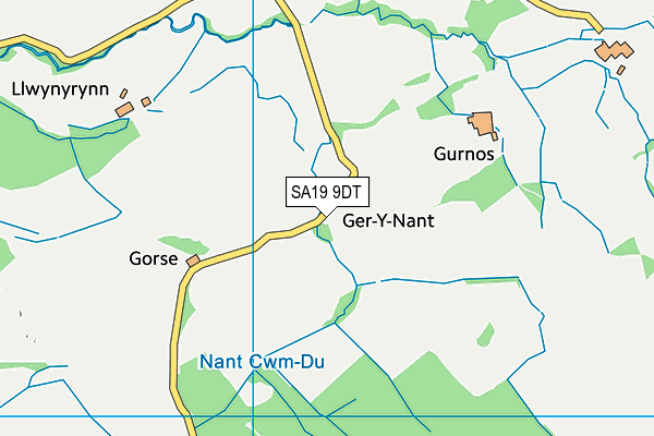 SA19 9DT map - OS VectorMap District (Ordnance Survey)