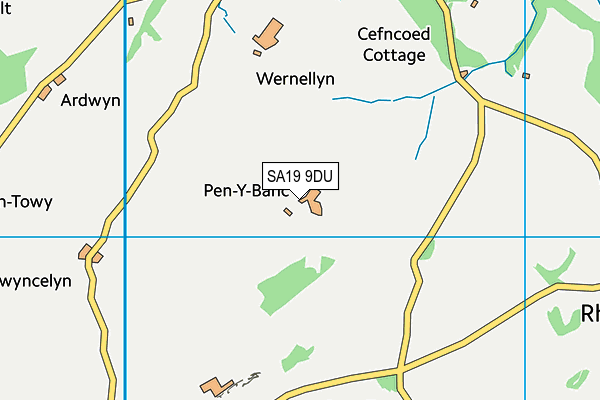 SA19 9DU map - OS VectorMap District (Ordnance Survey)