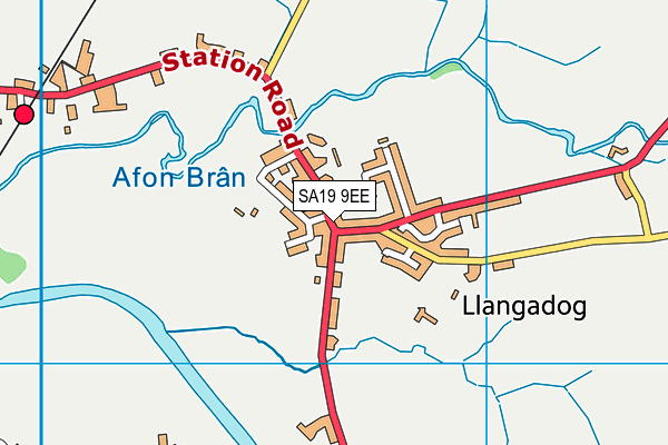 SA19 9EE map - OS VectorMap District (Ordnance Survey)