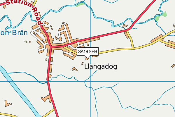 SA19 9EH map - OS VectorMap District (Ordnance Survey)